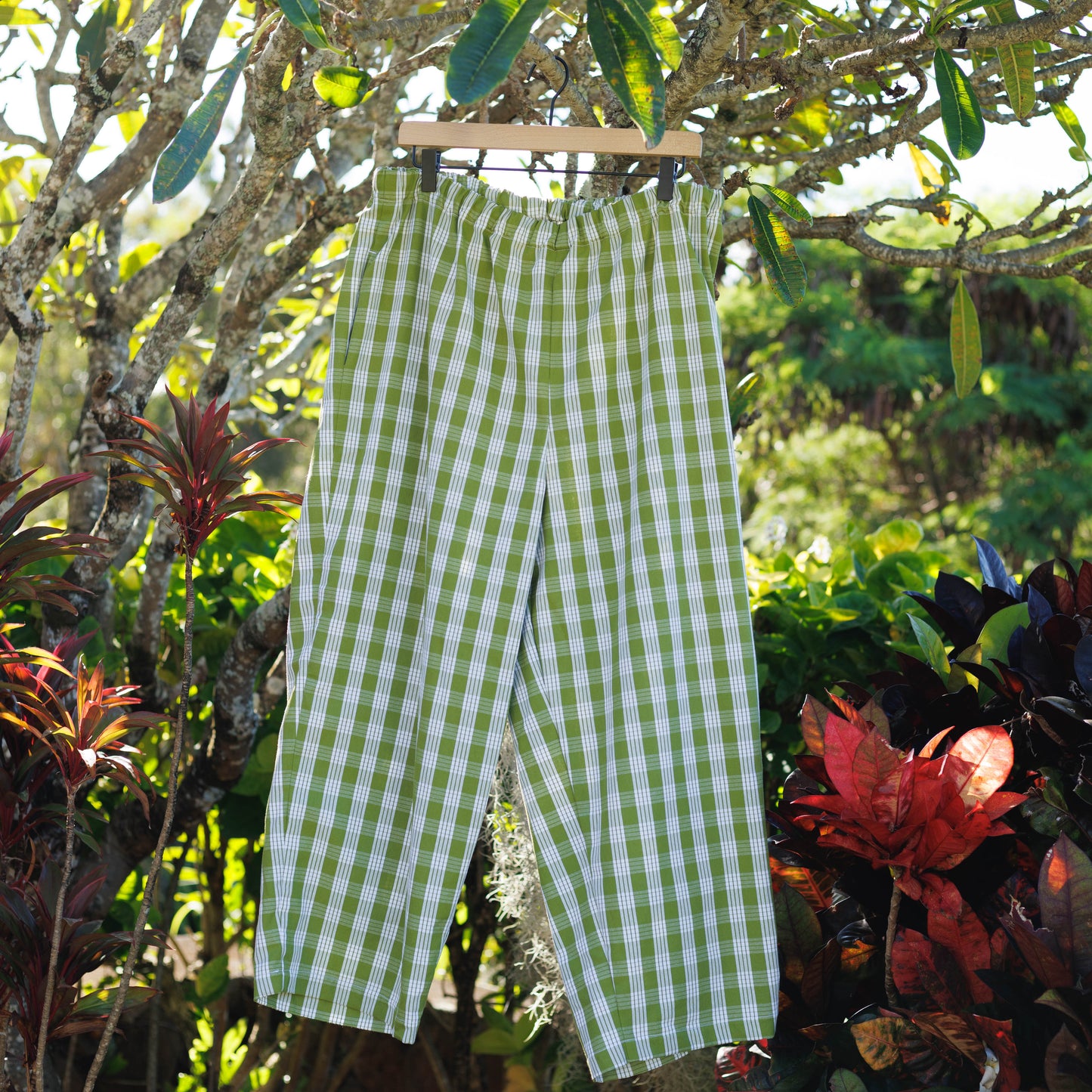 Matcha Palaka Pants