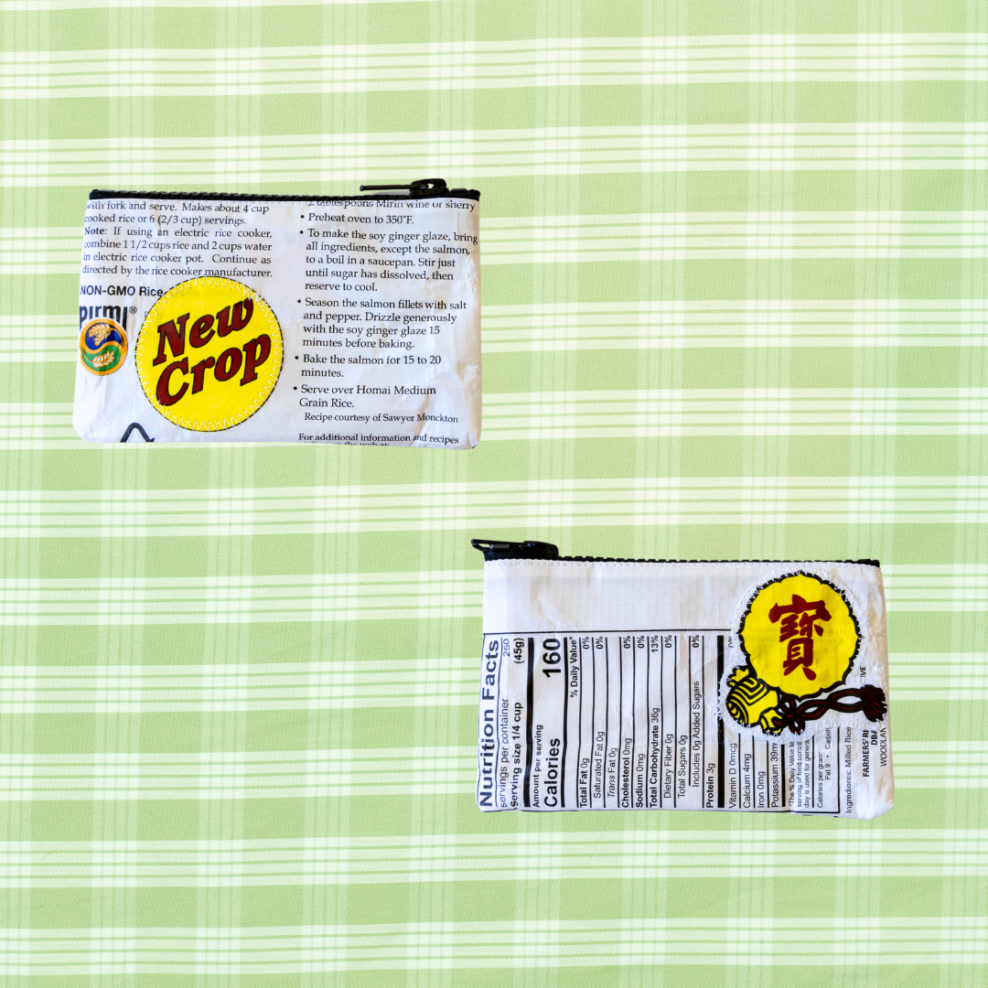 Mini Recycled Rice Bag Pouch