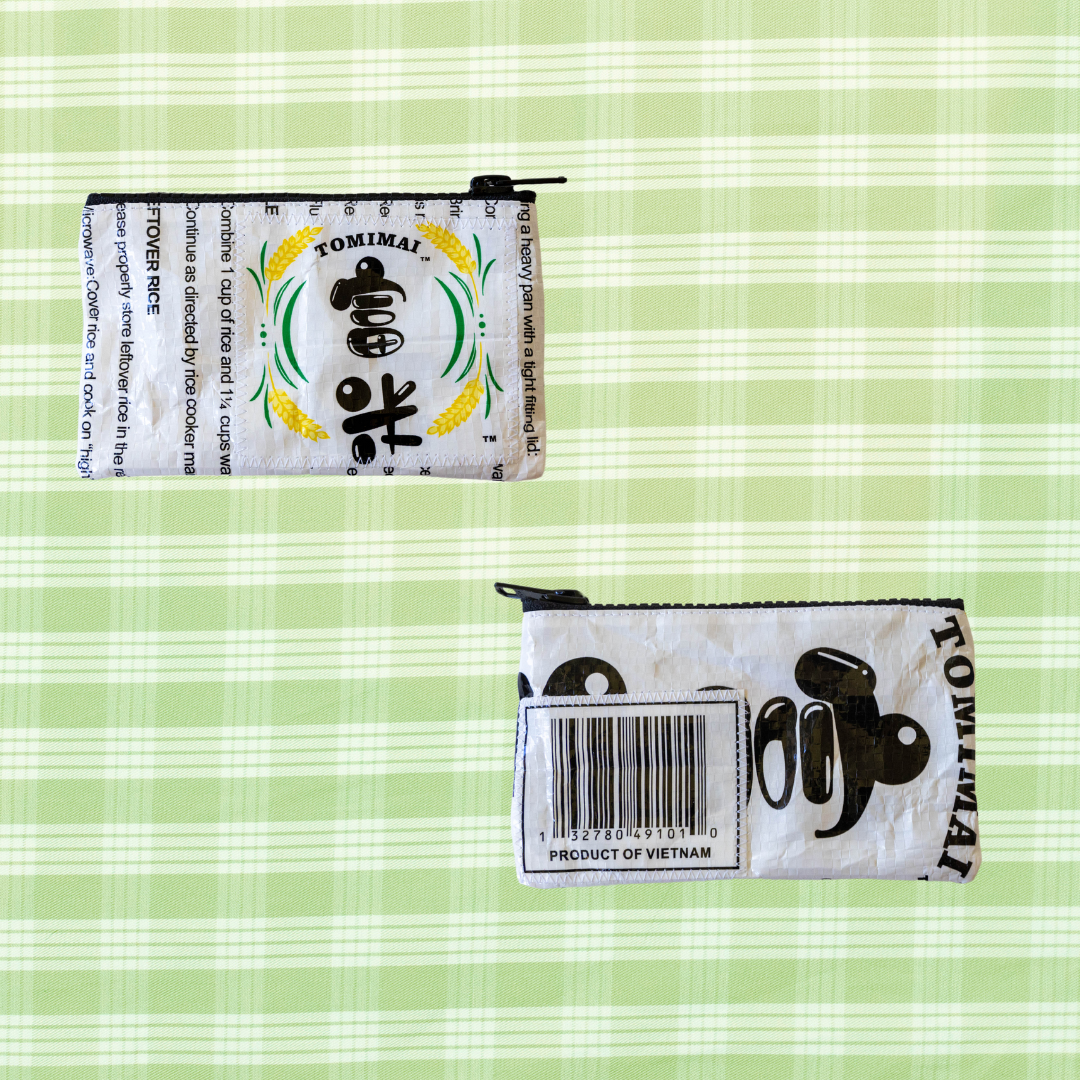 Mini Recycled Rice Bag Pouch
