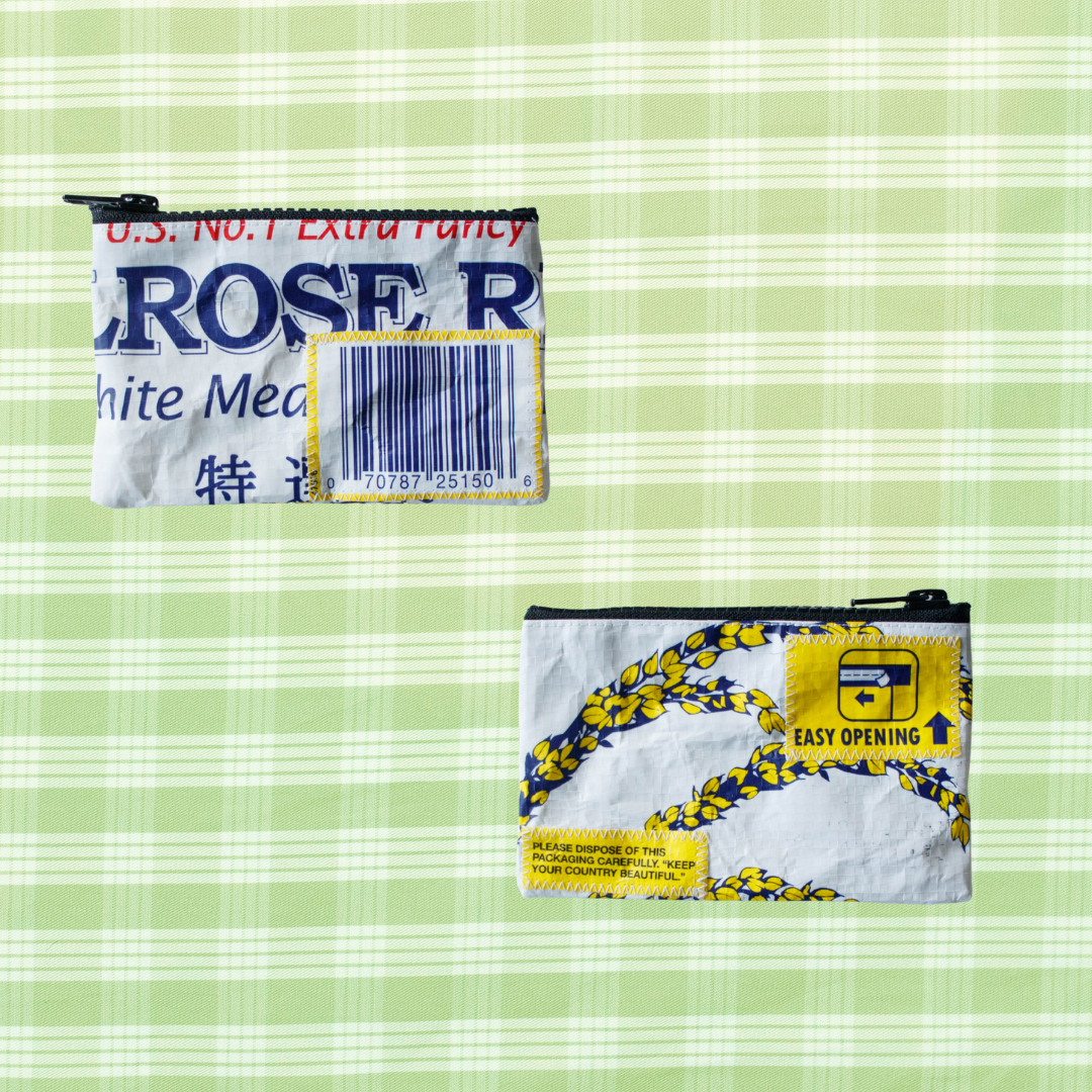Mini Recycled Rice Bag Pouch