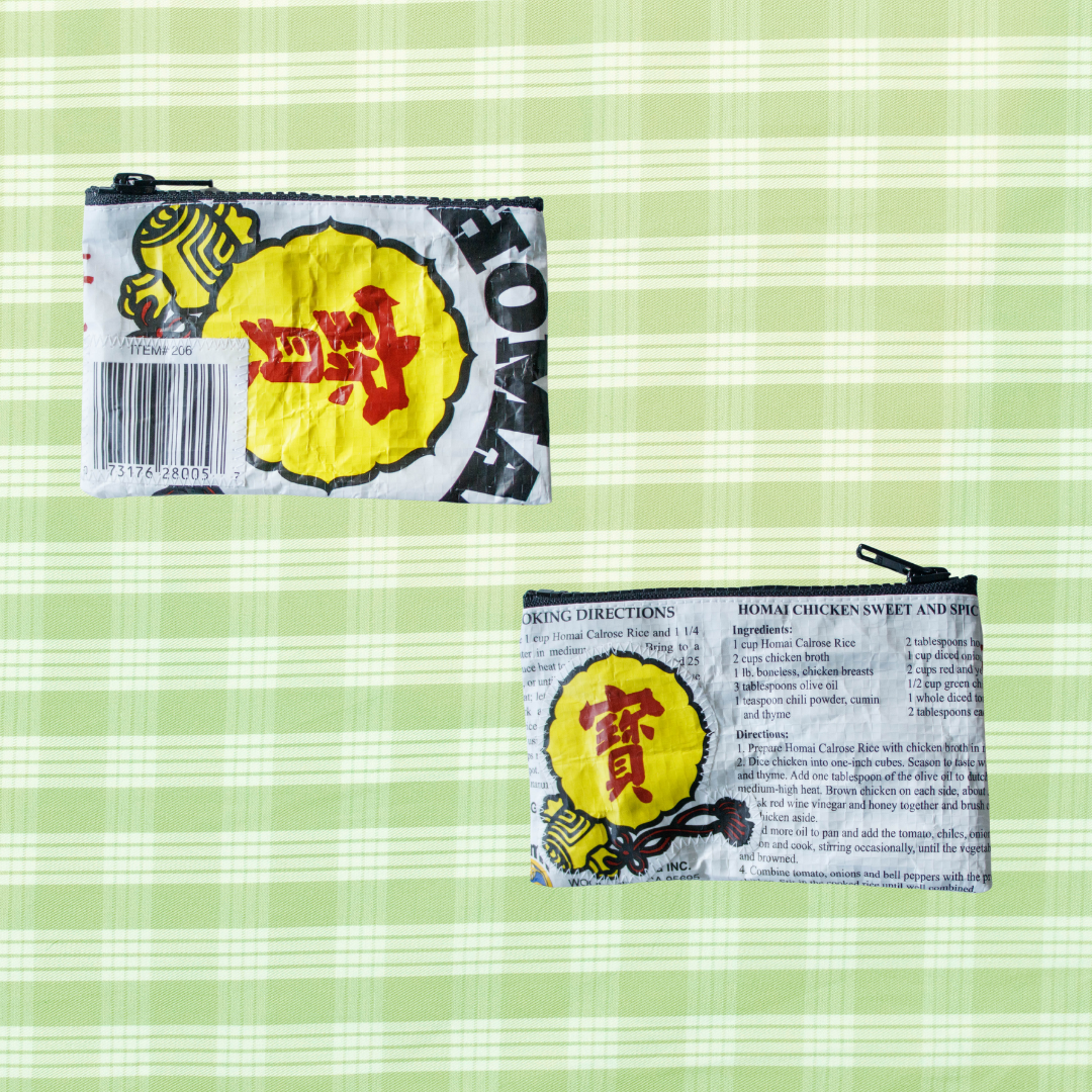 Mini Recycled Rice Bag Pouch