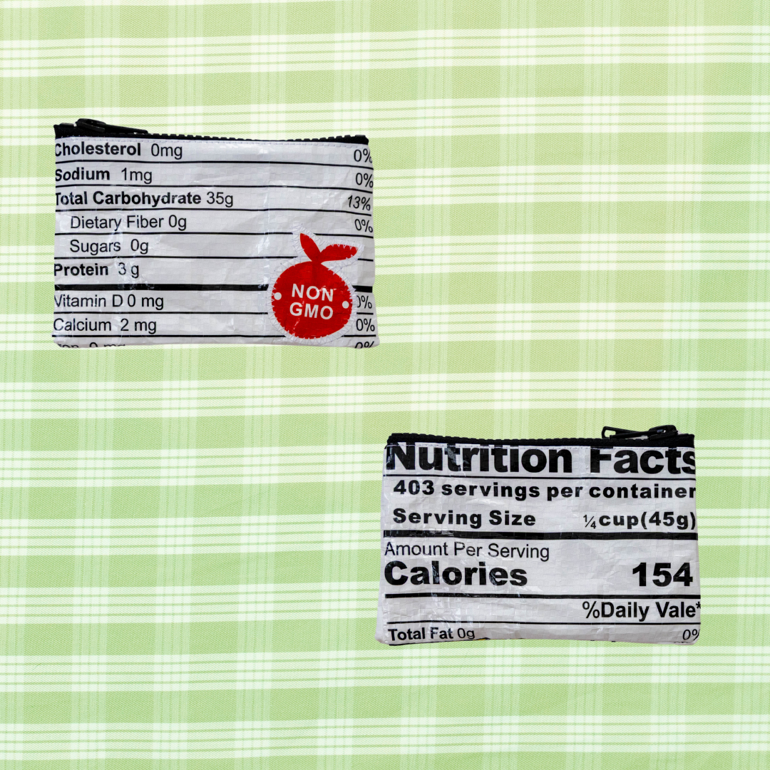 Mini Recycled Rice Bag Pouch
