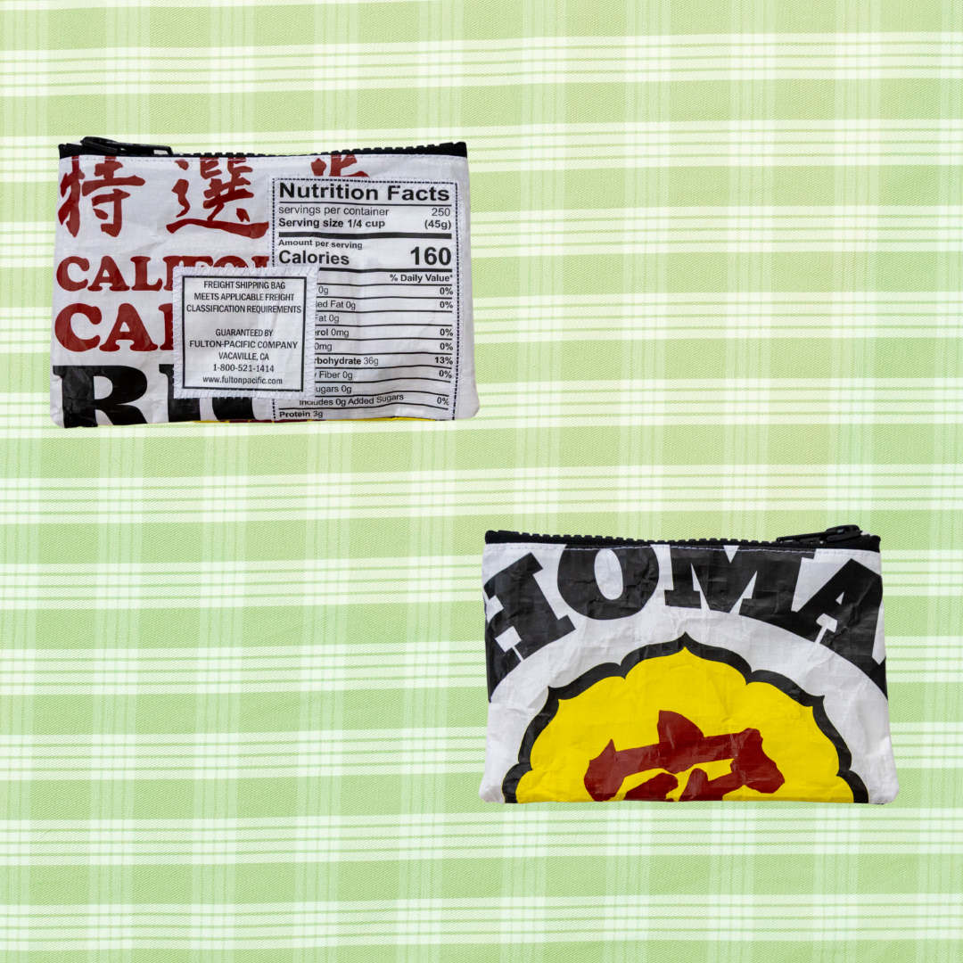 Mini Recycled Rice Bag Pouch
