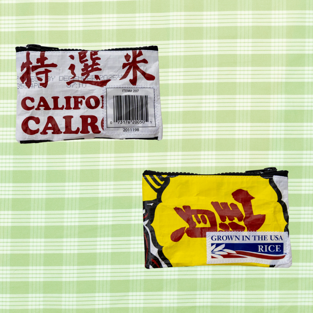 Mini Recycled Rice Bag Pouch