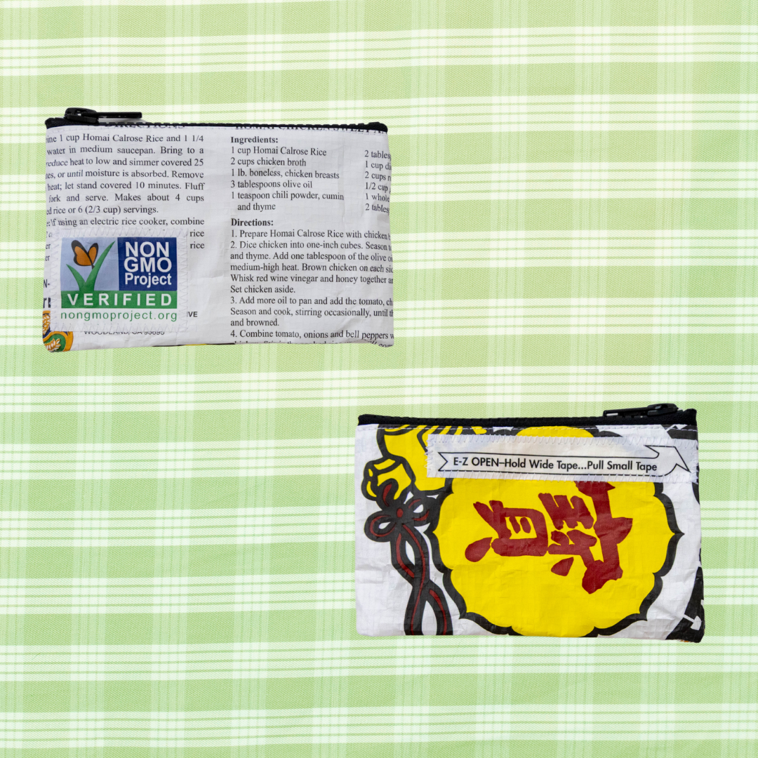Mini Recycled Rice Bag Pouch