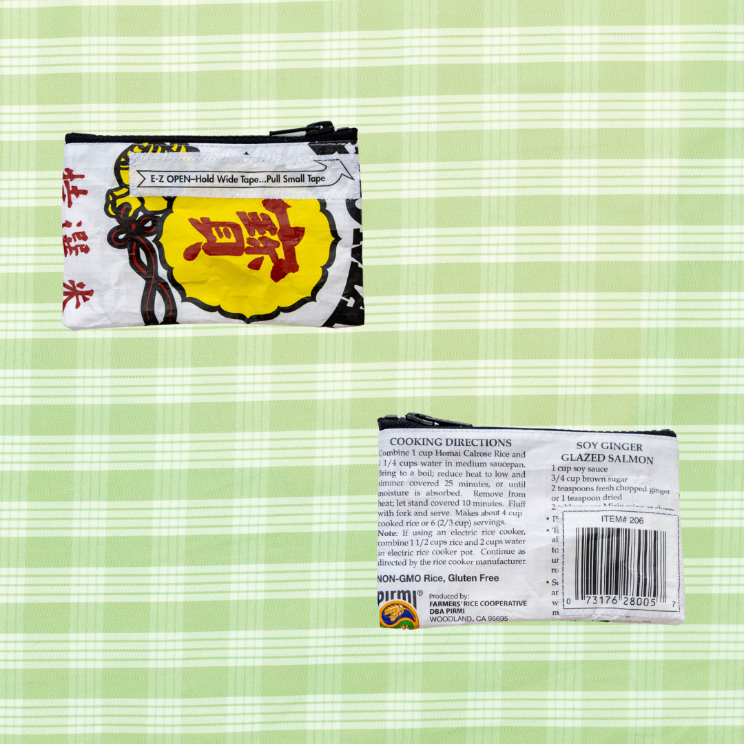 Mini Recycled Rice Bag Pouch