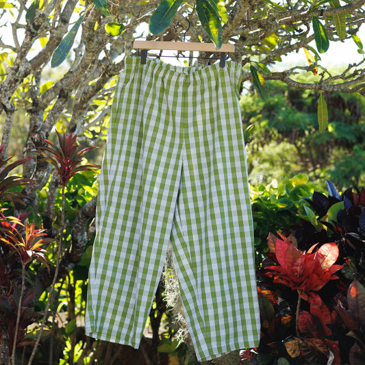 Matcha Palaka Pants