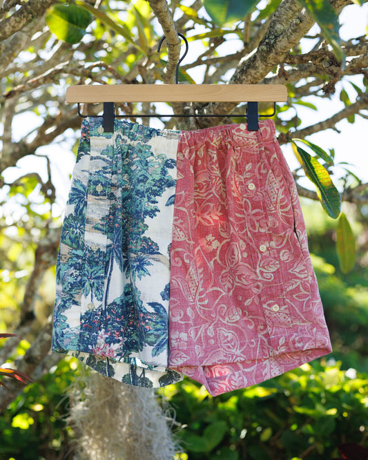 Hana Hou Shorts S- Hibiscus Swirl