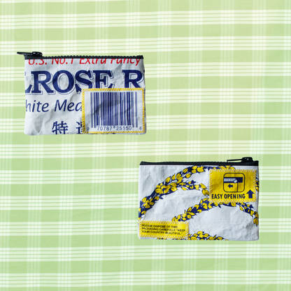 Mini Recycled Rice Bag Pouch