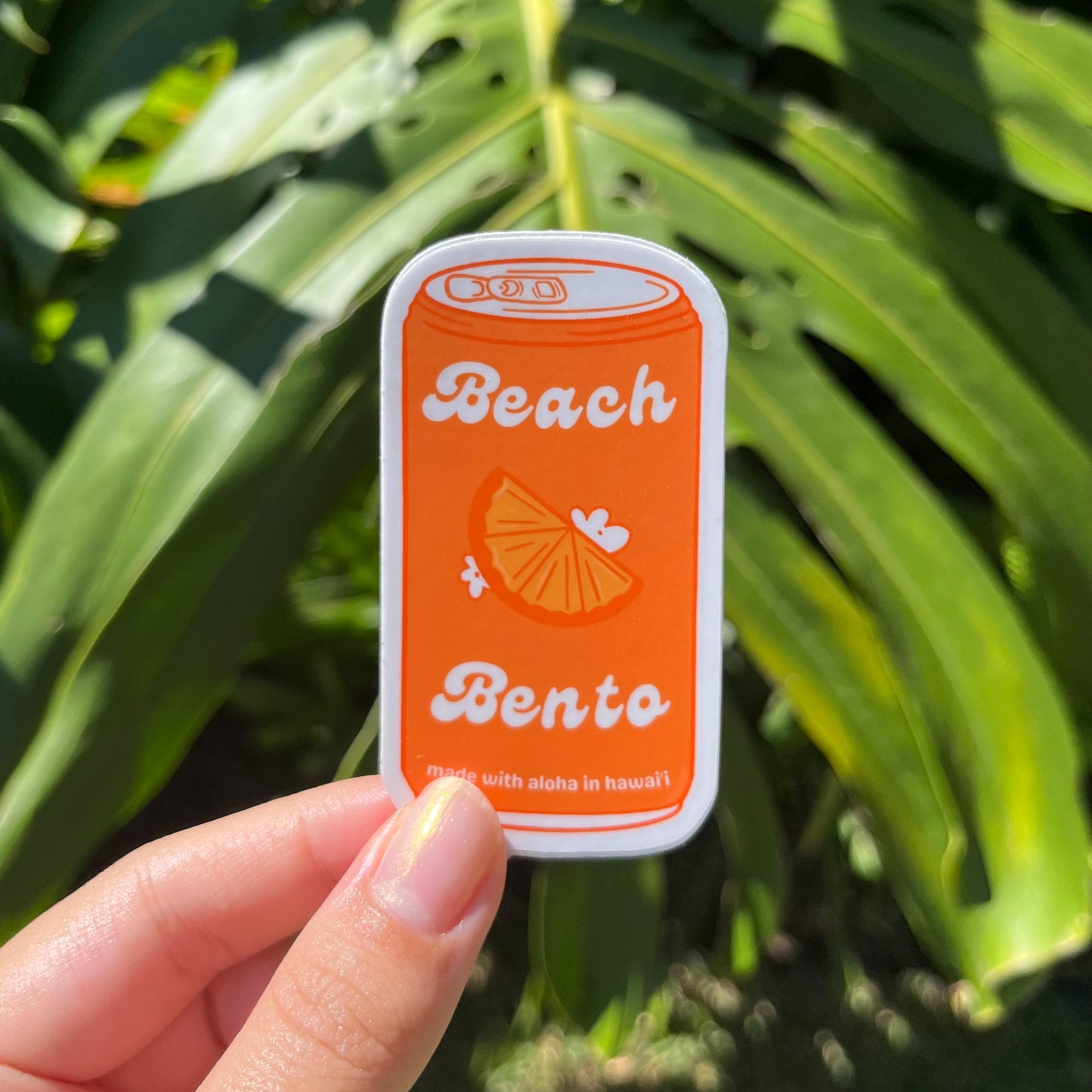 Beach Bento Juice Can Sticker